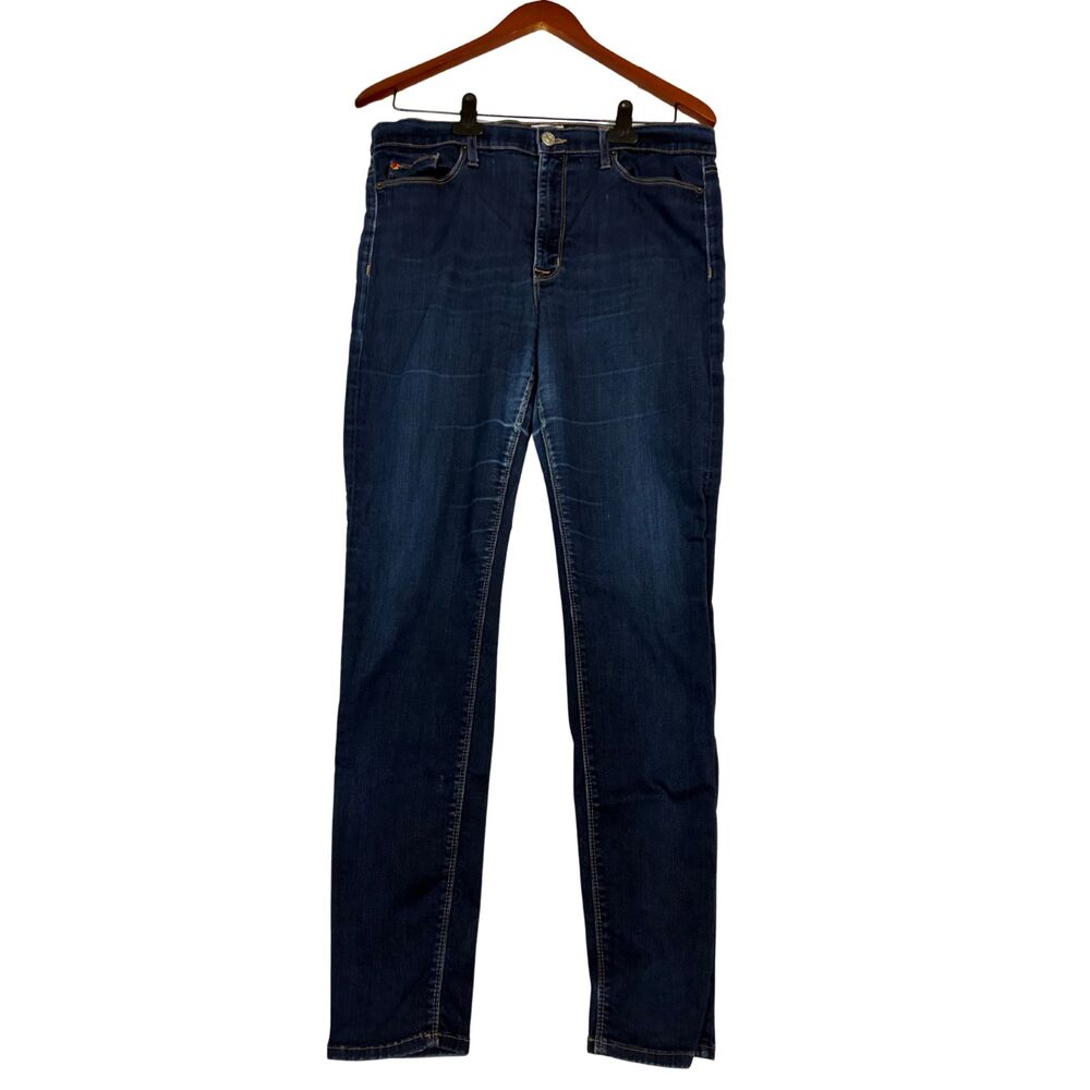 Hudson Womens Dark Wash Blue Skinny Jeans Stretch Denim Made in USA 30 Waist